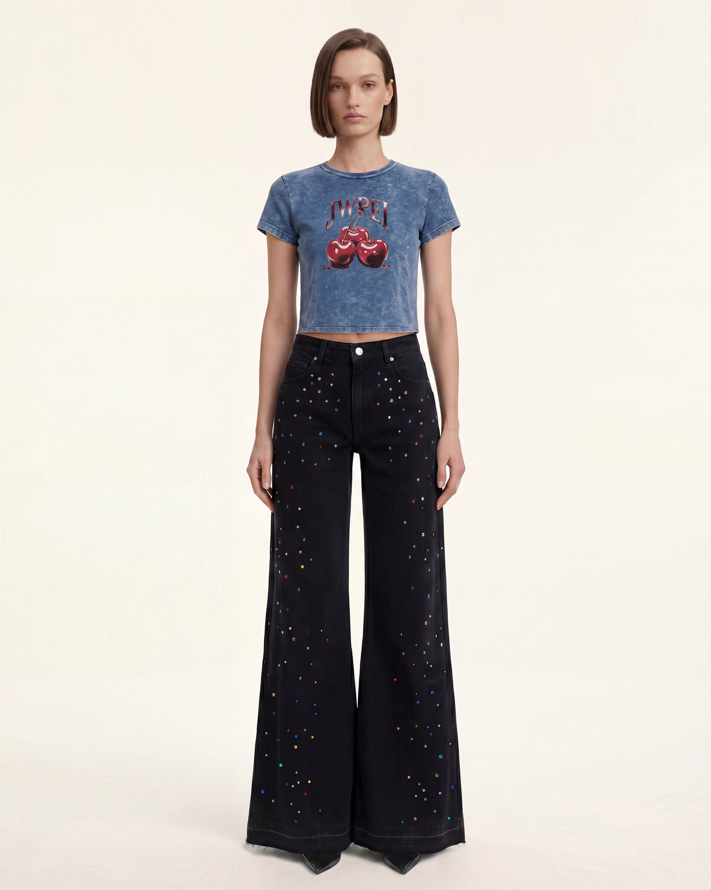 The Vintage Acid Cherry Tee - Cloudy Denim