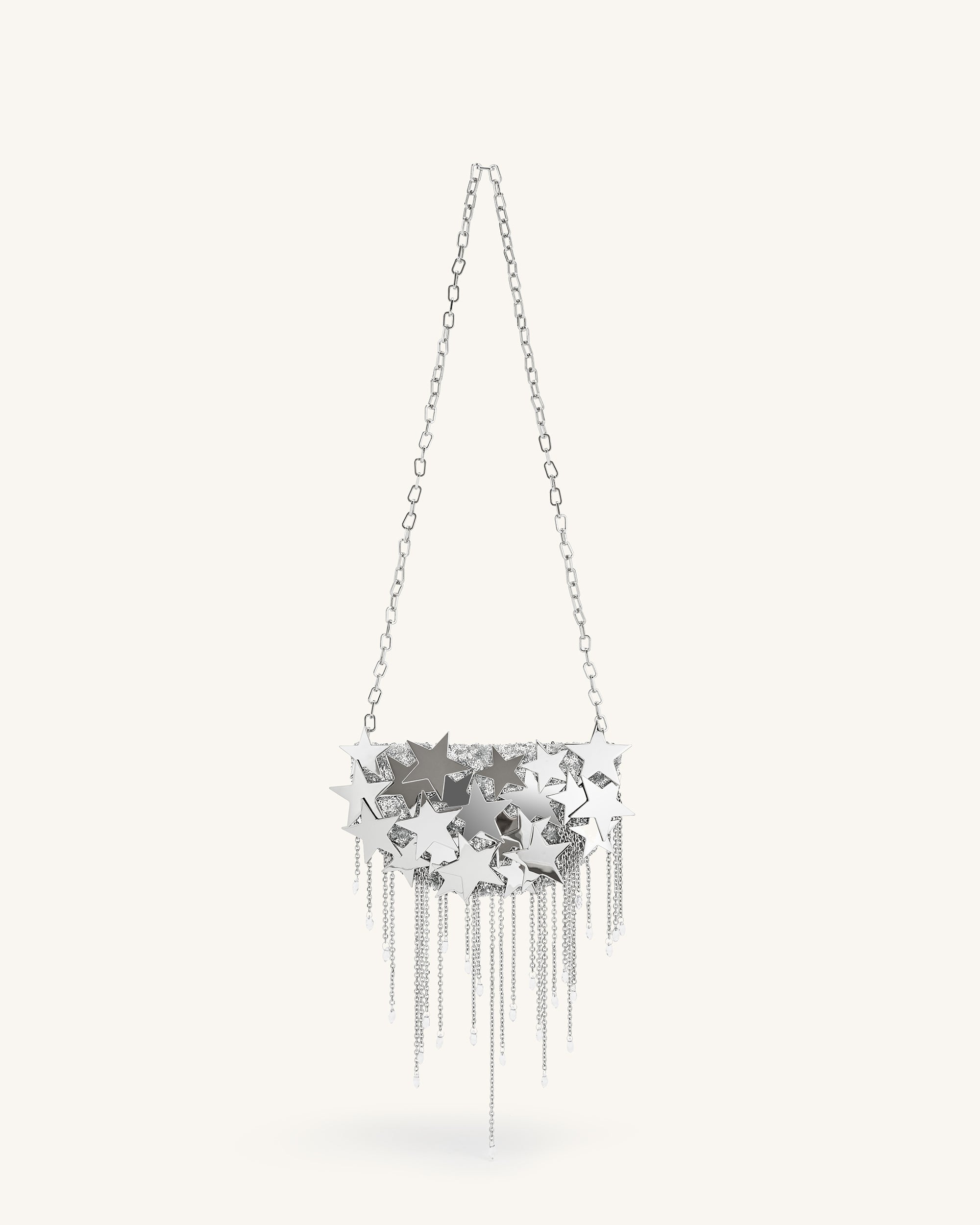 Anika Star-Embellished Chain Bag - Silver | JW PEI
