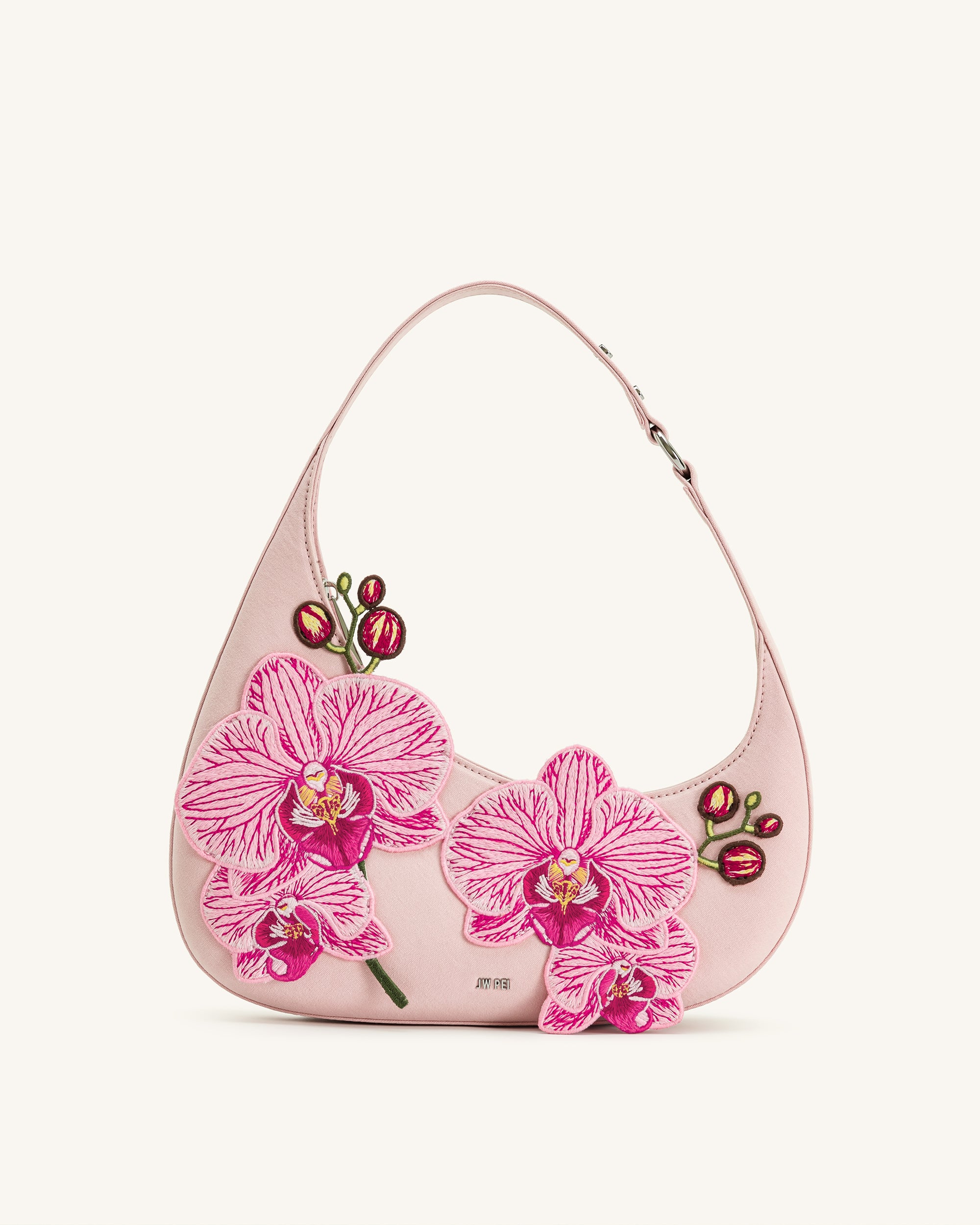 聖ディヴァイン　バーナード・ジェイ　Bernard Jay　ピンク・フラミンゴ Harlee Orchid Embroidered Shoulder Bag - Pink | JW PEI