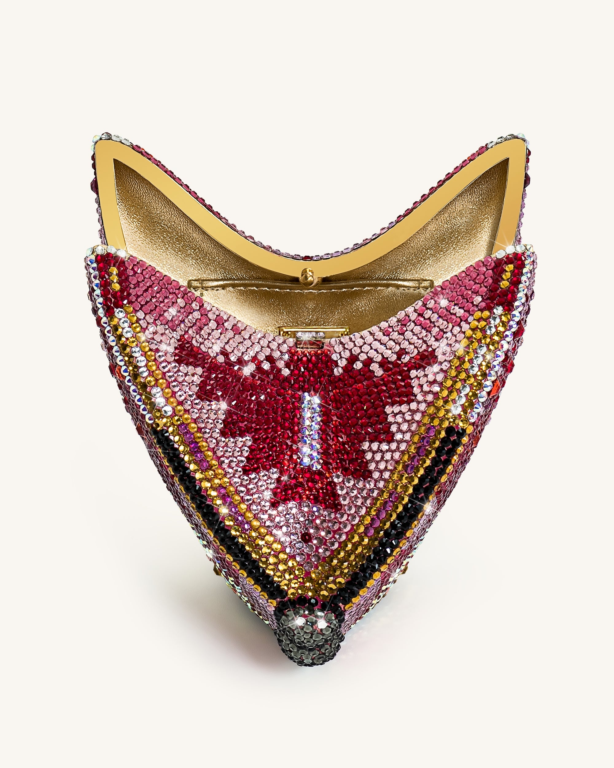 Paisley Crystal Butterfly Clutch - Multicolor