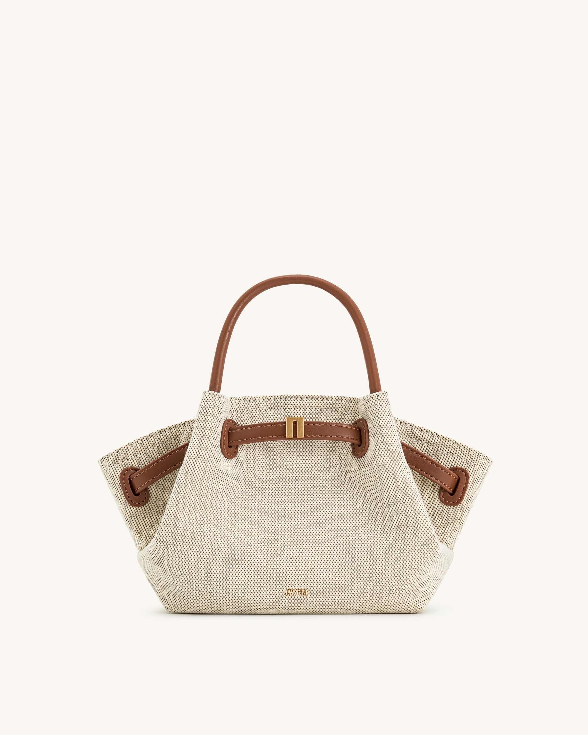 Hana Mini Tote Bag - Brown Canvas | JW PEI