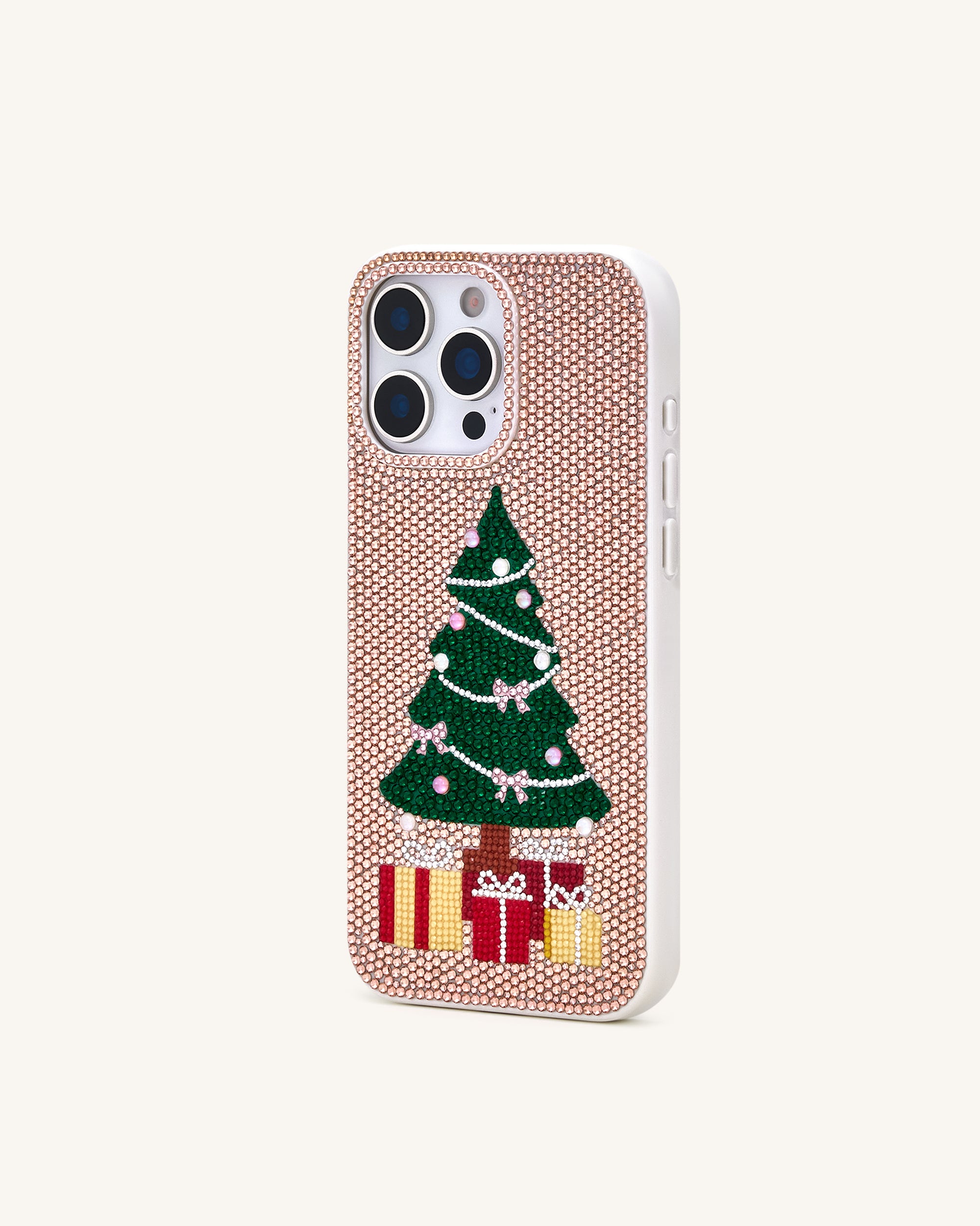 Christmas Tree Bling Phone Case - Gold