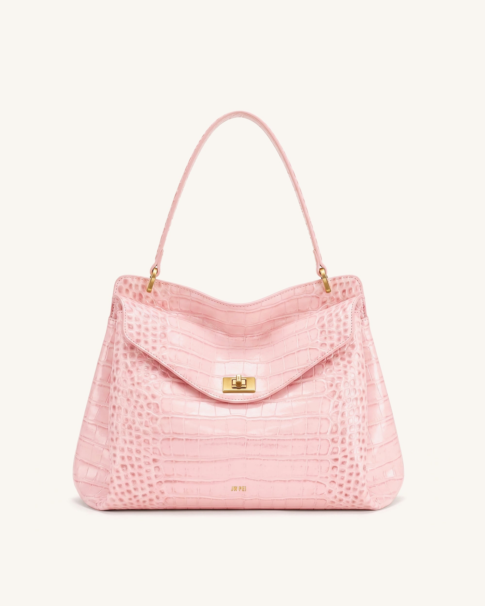 エグロジャパン　lucia Lucia Turn-Lock Shoulder Bag - Pink Croc | JW PEI