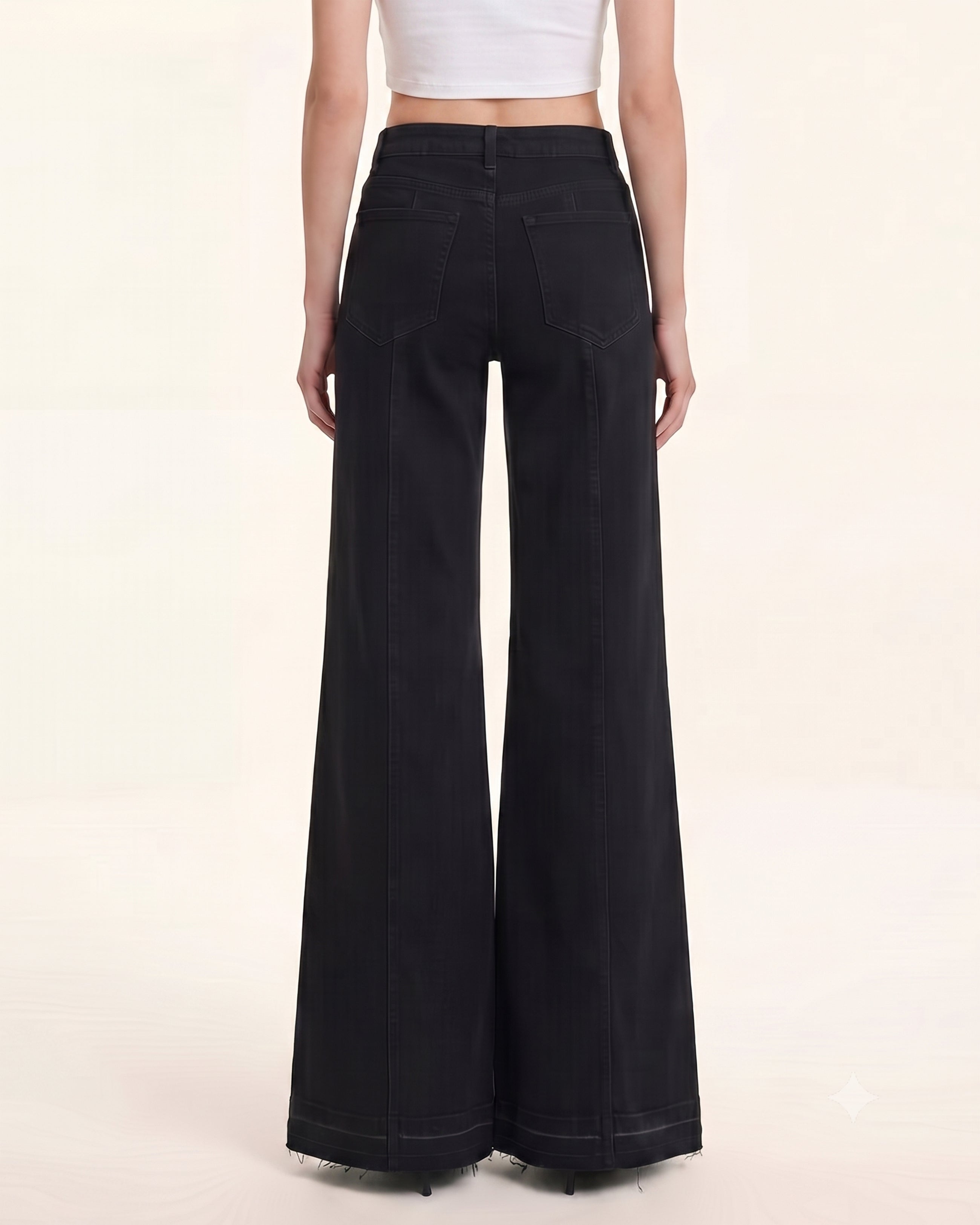 The Rebel Pink Ribbon Split Fray Jeans - Black