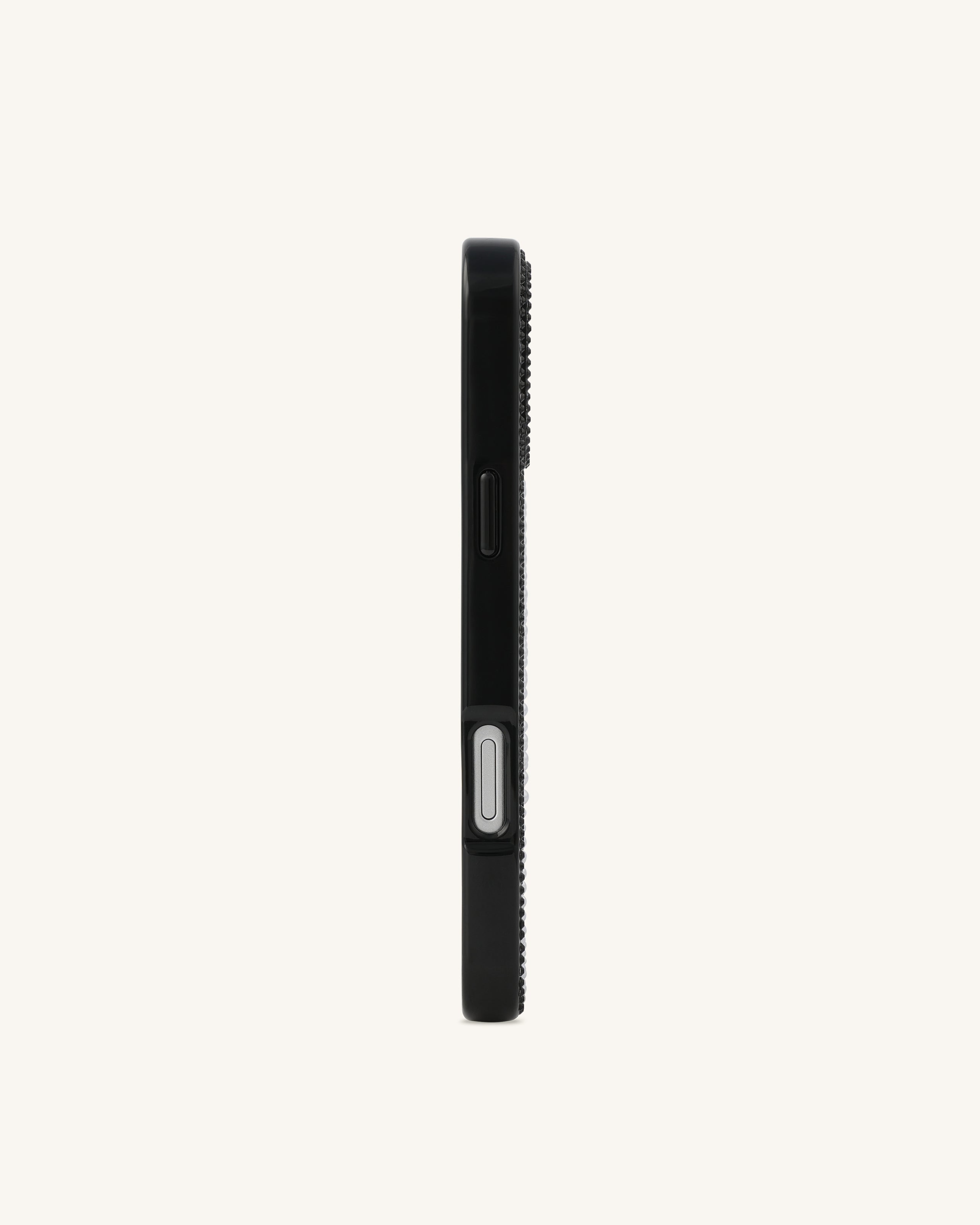 Shark Mouth Pearl Phone Case - Black
