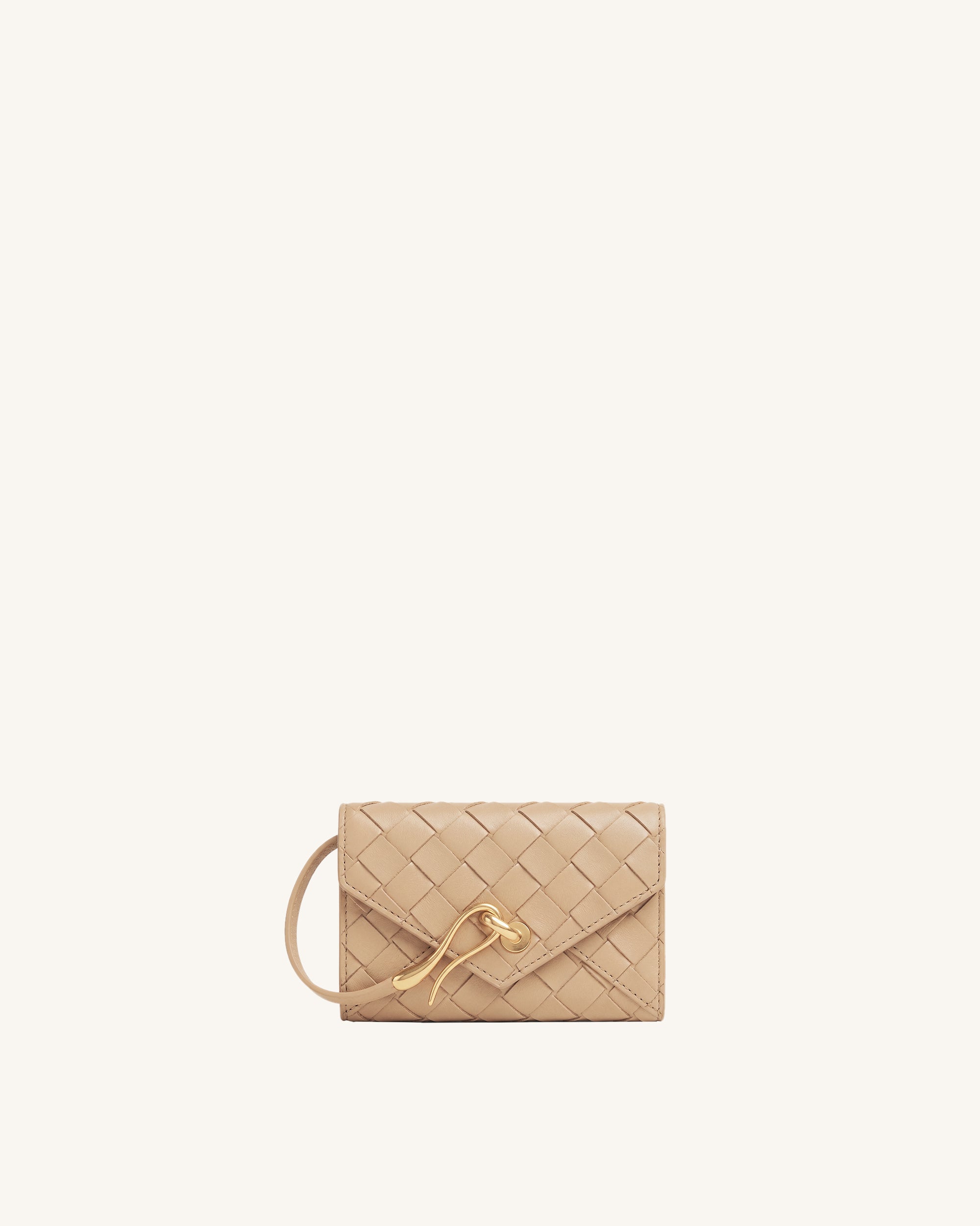 Celeste Woven Texture Envelope Wallet - Sand