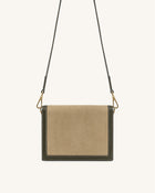 Mini Flap Faux Suede Crossbody - Green