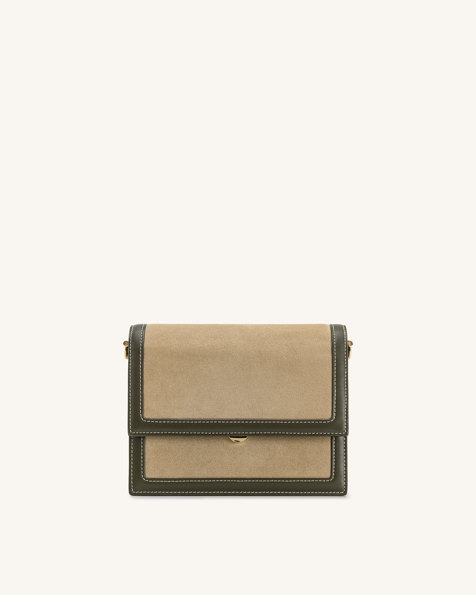 Mini Flap Faux Suede Crossbody - Green