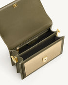 Mini Flap Faux Suede Crossbody - Green