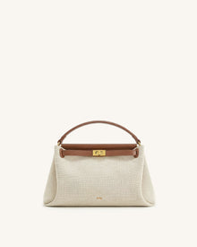 Carmen Top Handle Bag - Brown Canvas
