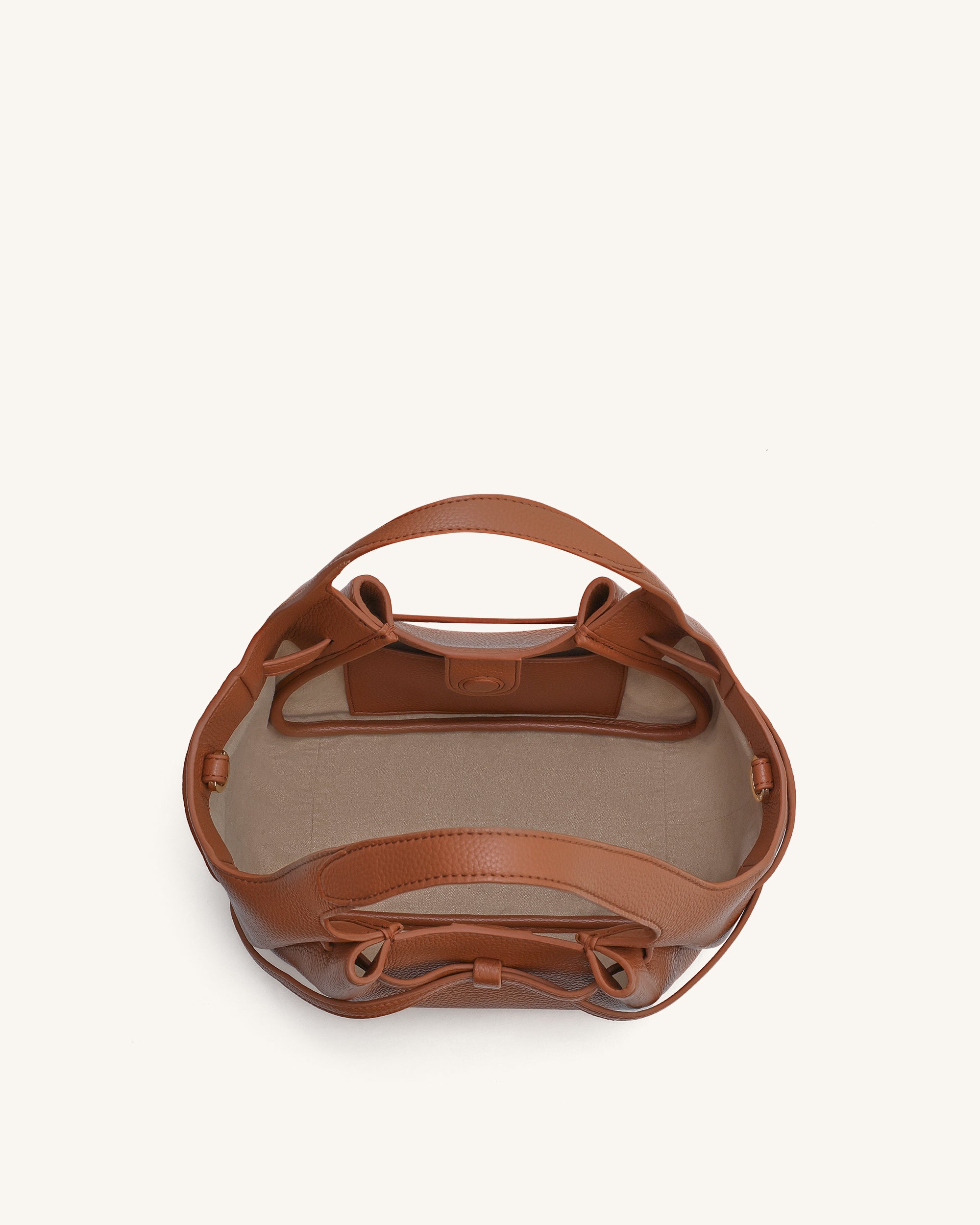 Mabel Soft Bow Tote Bag - Caramel Brown
