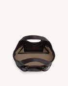 Mabel Soft Bow Tote Bag - Dark Brown