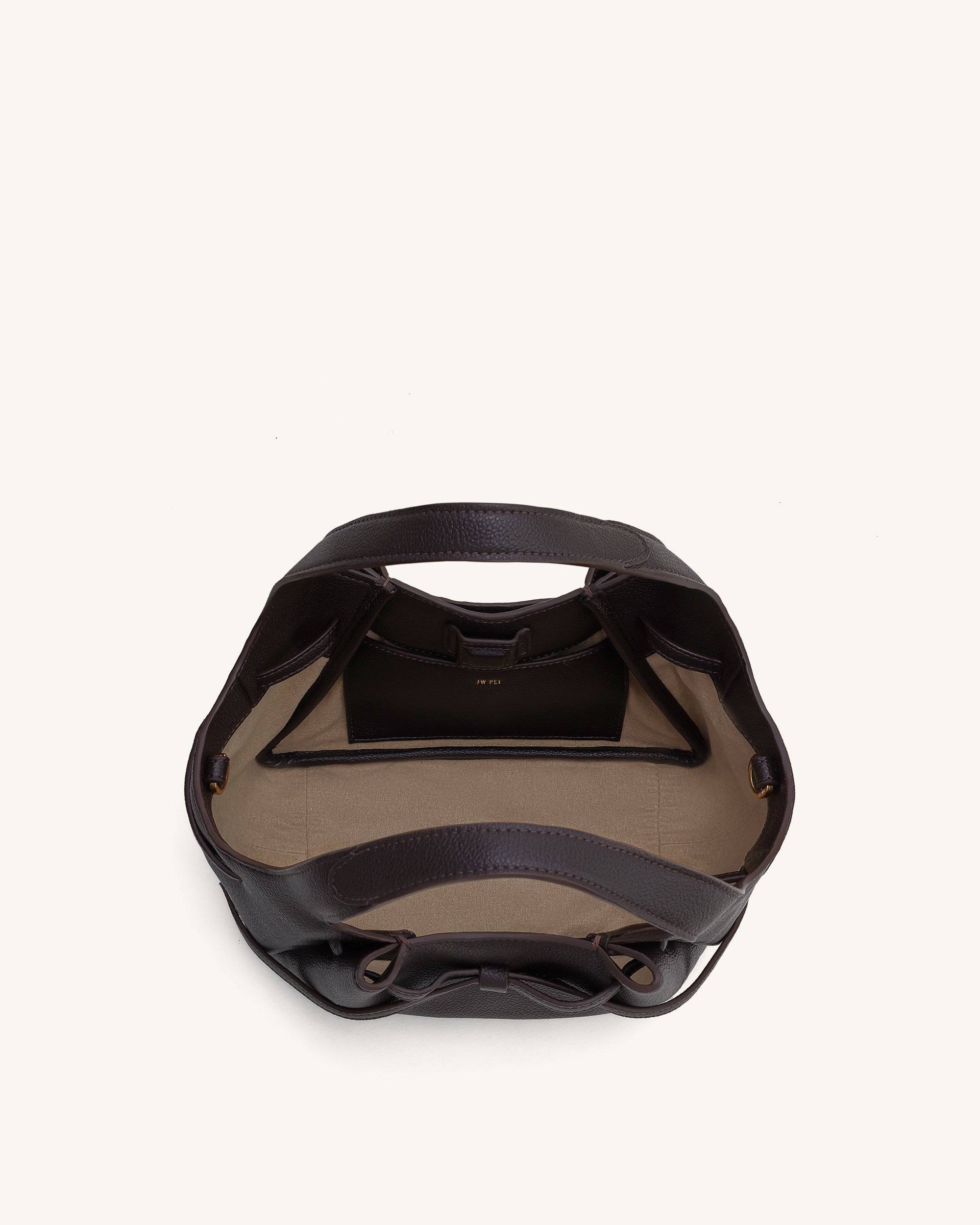 Mabel Soft Bow Tote Bag - Dark Brown