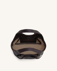 Mabel Soft Bow Tote Bag - Dark Brown