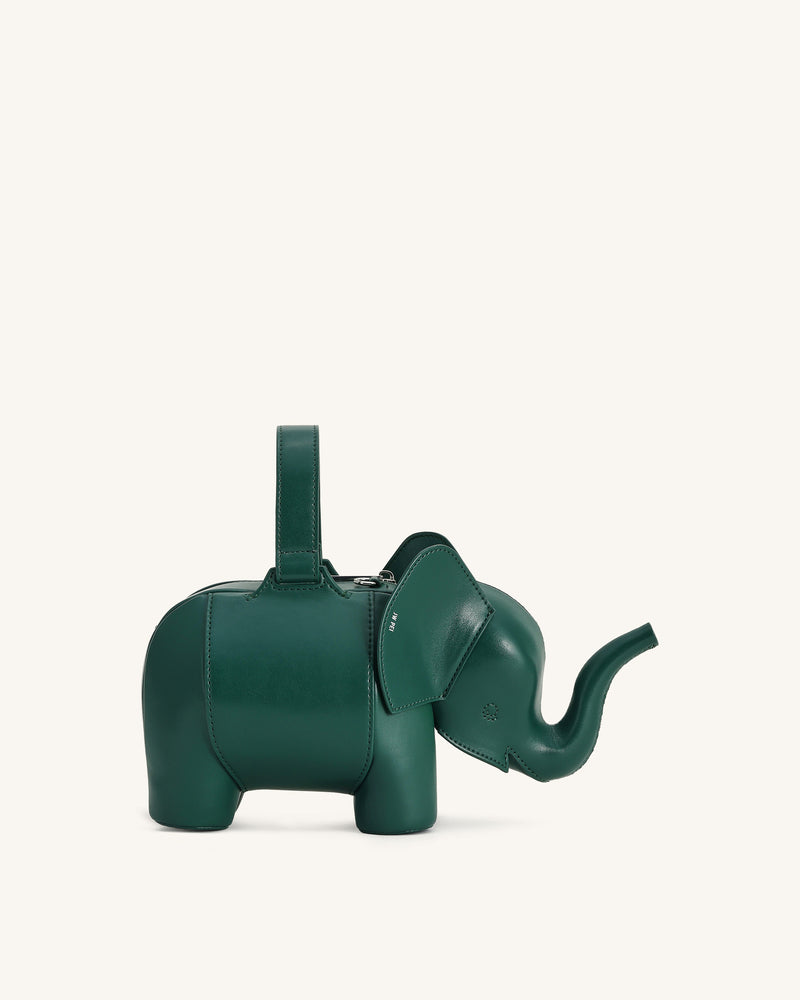 Claire Elephant Shaped Handbag - Green
