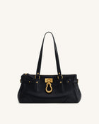 Yvette Elongated Tote Bag - Black