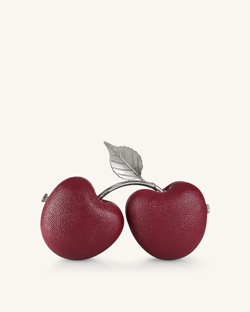 Elara Cherry Shaped Clutch - Red