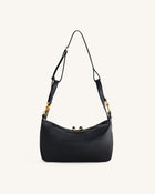 Selia Soft-Grain Crossbody Bag - Black