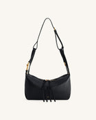 Selia Soft-Grain Crossbody Bag - Black