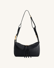 Selia Soft-Grain Crossbody Bag - Black