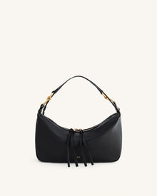 Selia Soft-Grain Crossbody Bag - Black