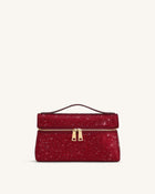 Thea Artificial Crystal Top Handle Bag - Red