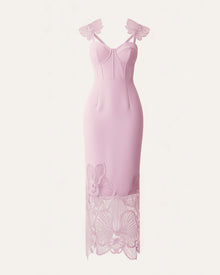 Orchid Embroidered Corset Dress - Dusty Rose
