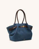 Hana Medium Denim Tote Bag - Blue Denim