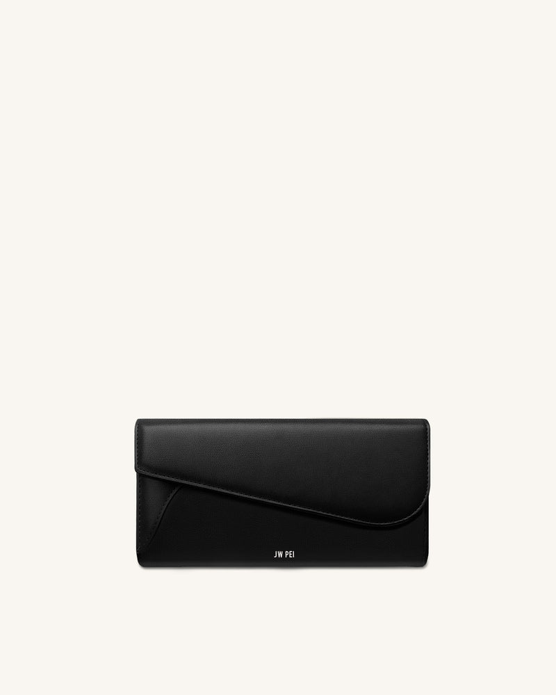 Seren Flap Long Wallet - Black