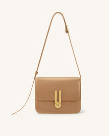 Evania Lock Shoulder Bag - Camel