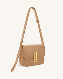 Evania Lock Shoulder Bag - Camel