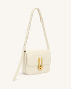Evania Lock Shoulder Bag - Ivory Croc