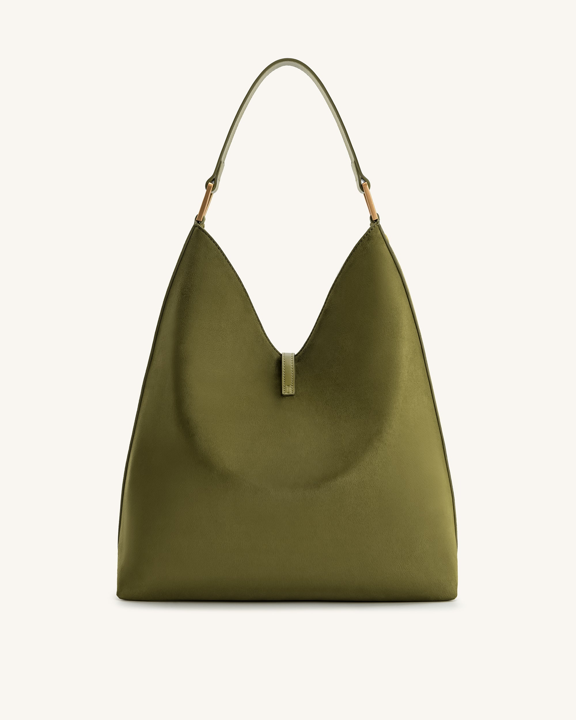 Aria Faux Suede Shoulder Bag - Dark Olive | JW PEI