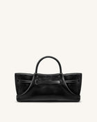 Maeve Dachshund Metal Charm Tote Bag - Black
