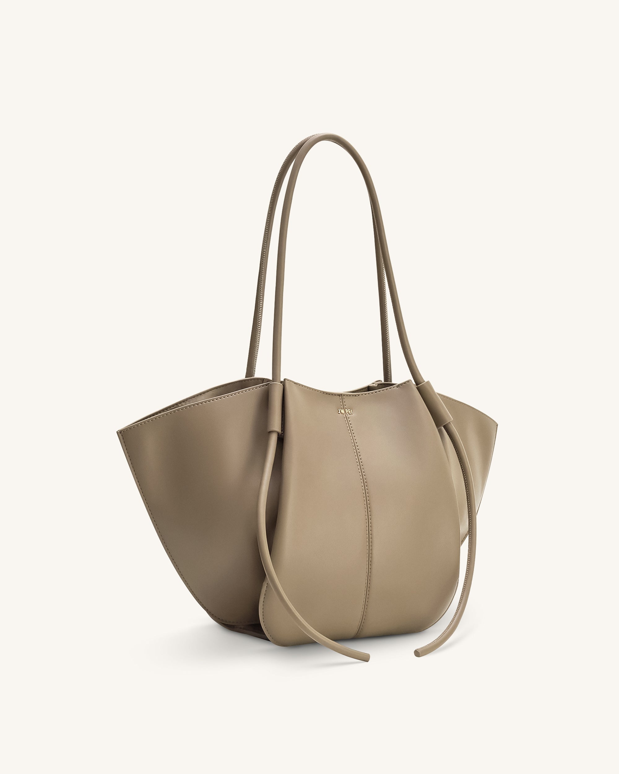 Nala Wide Tote Bag - Taupe | JW PEI