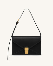 Clio Envelope Crossbody Bag - Jet Black