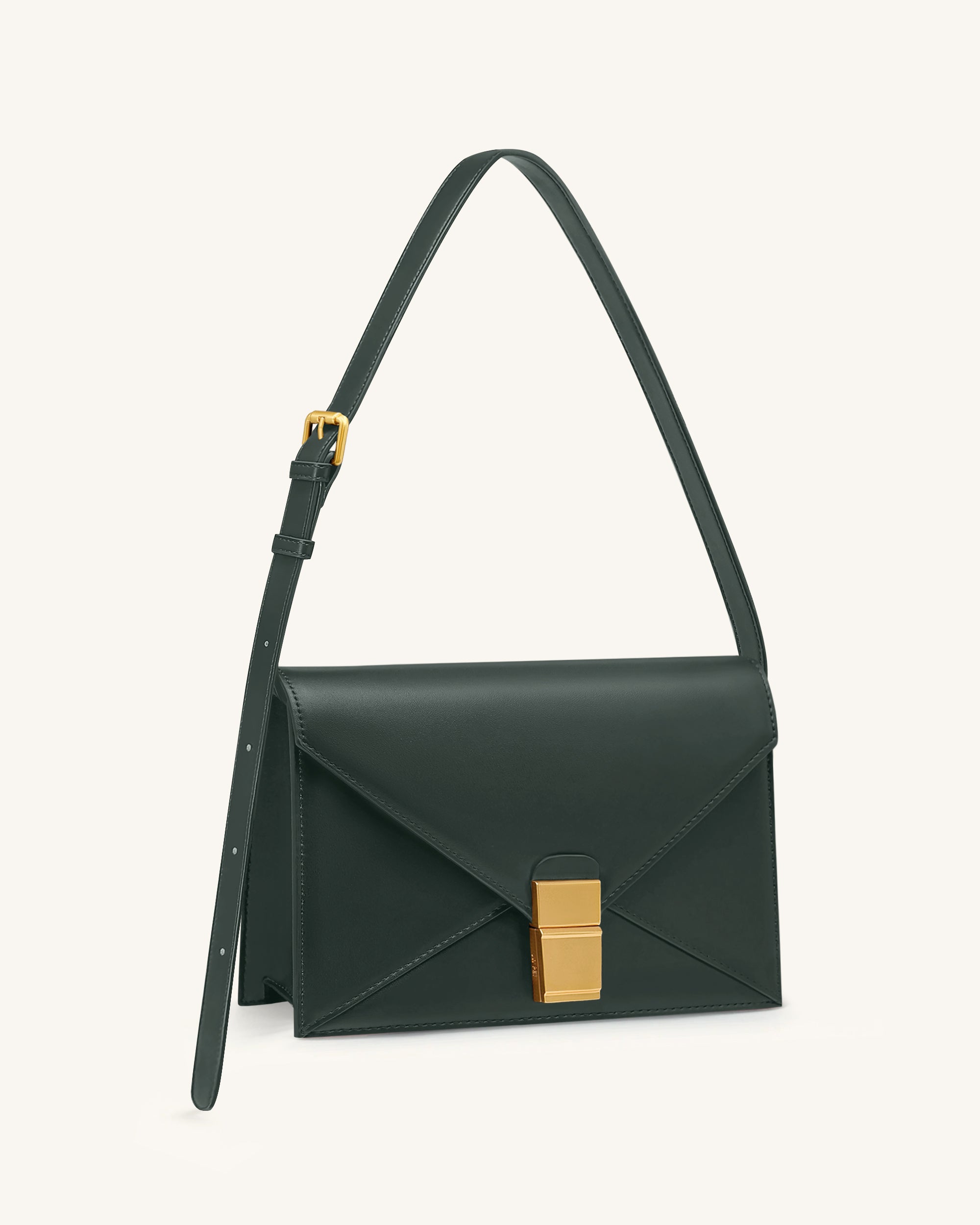 Clio Envelope Crossbody Bag - Dark Green