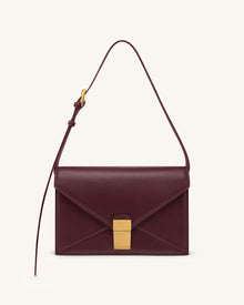 Clio Envelope Crossbody Bag - Deep Burgundy