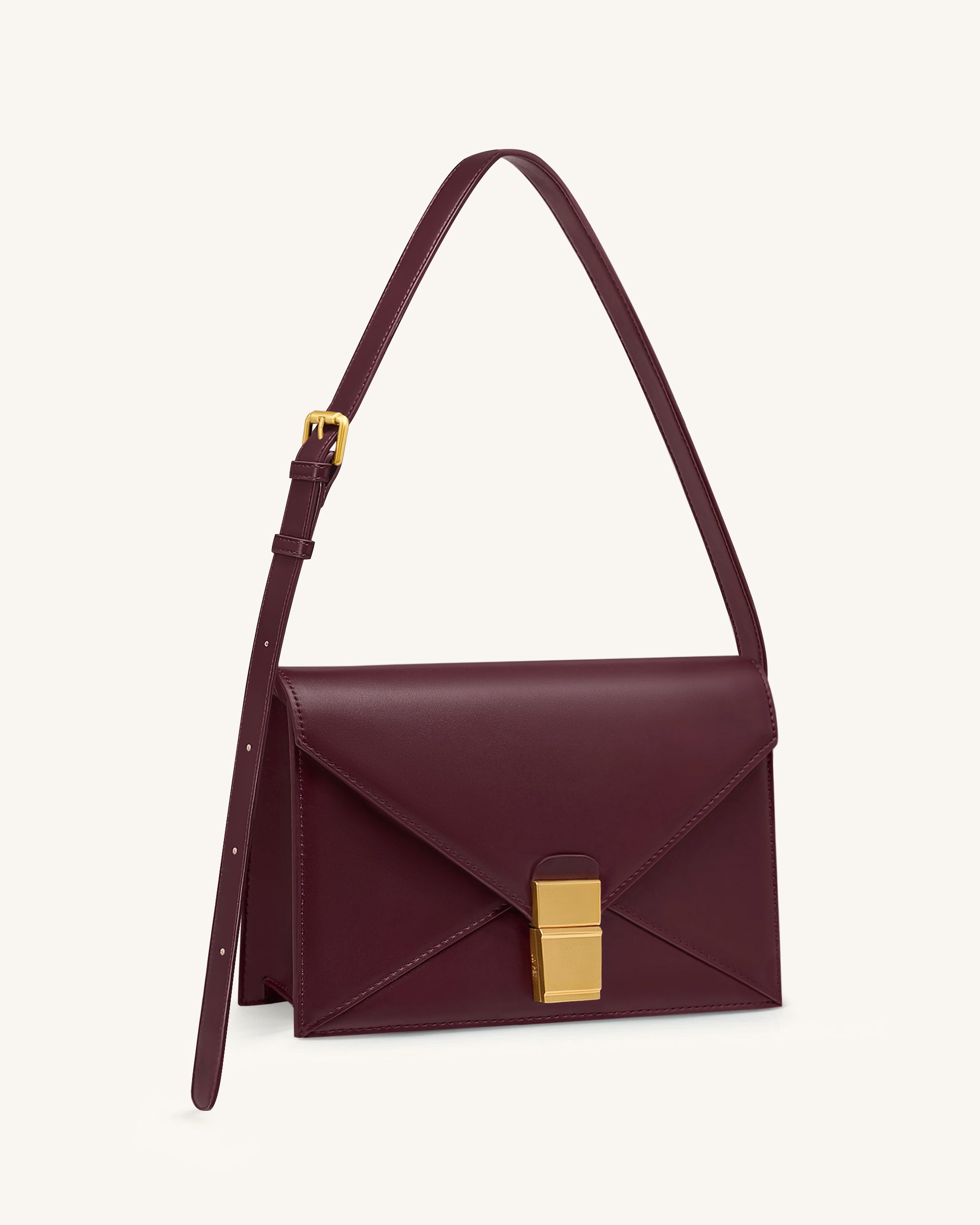 Clio Envelope Crossbody Bag - Deep Burgundy