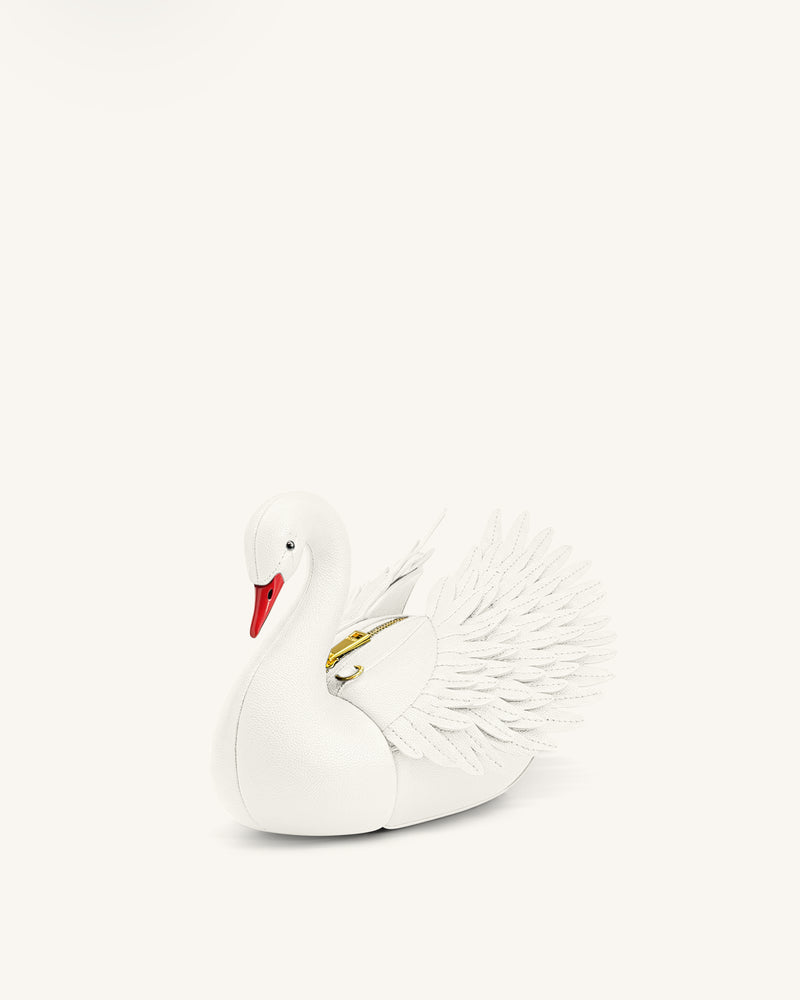 Alani Swan Shaped Crossbody Bag - White