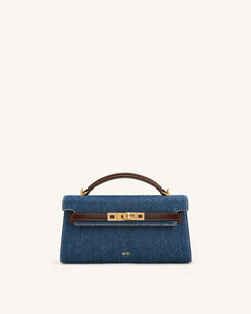 Noor Top Handle Bag - Blue Denim