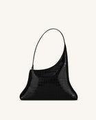 Lyra Shoulder Bag - Black Croc