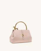 Bruna Dachshund Metal Handle Top Handle Bag - Light Pink