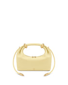 Ellie Metal Ring Embellished Top Handle Bag - Lemon Yellow