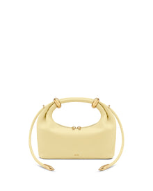 Ellie Metal Ring Embellished Top Handle Bag - Lemon Yellow