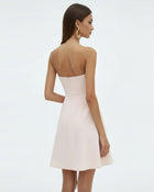 Orchid Embroidered Strapless A-Line Midi Dress - Blush Pink