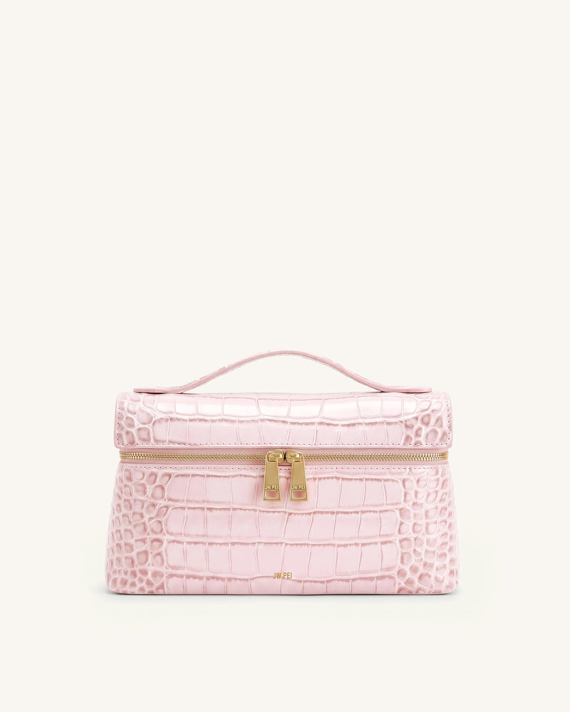 Thea Top Handle Bag - Pink Croc