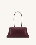 Selene Lock Flap Shoulder Bag - Burgundy