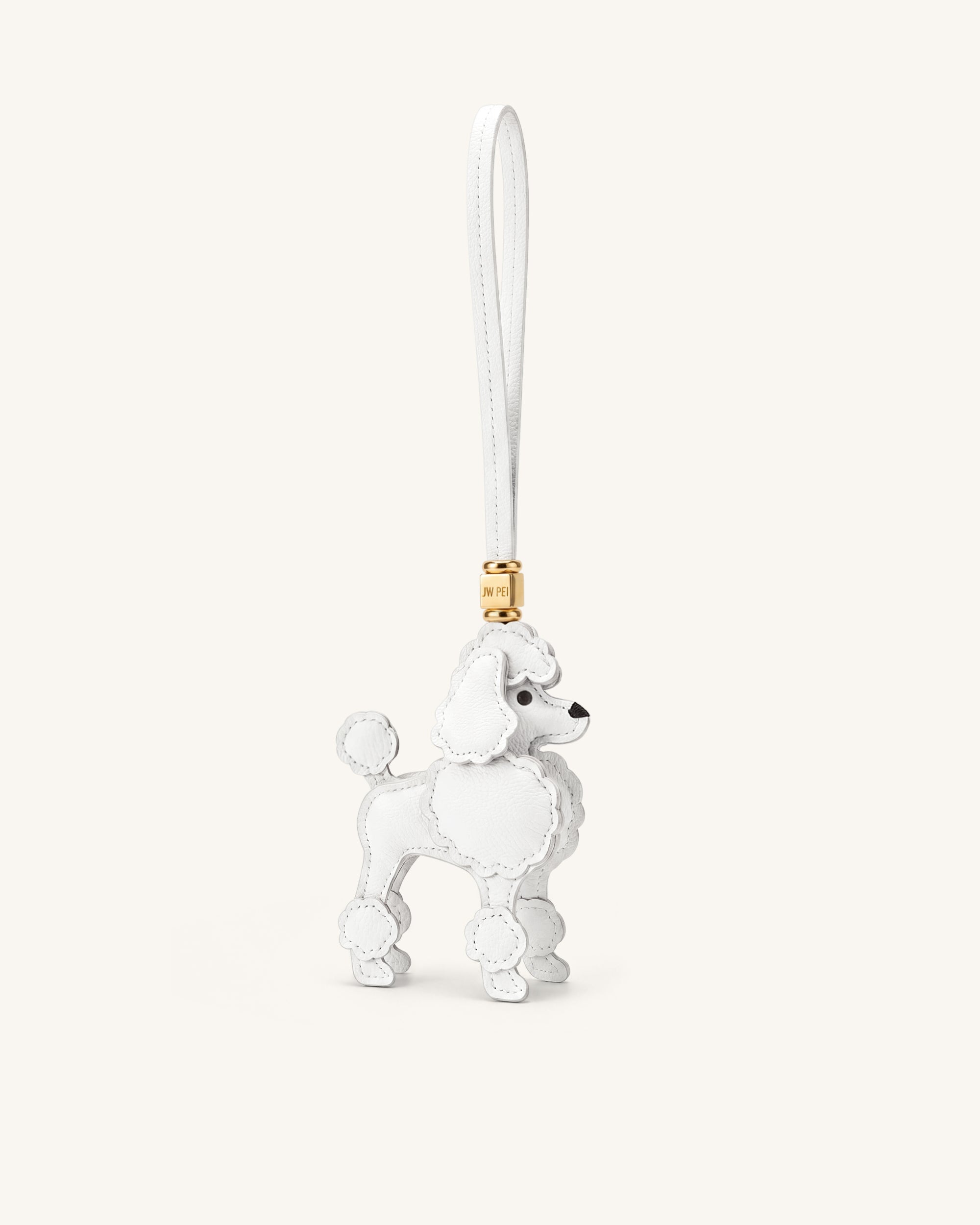 Poodle Bag Charm - White