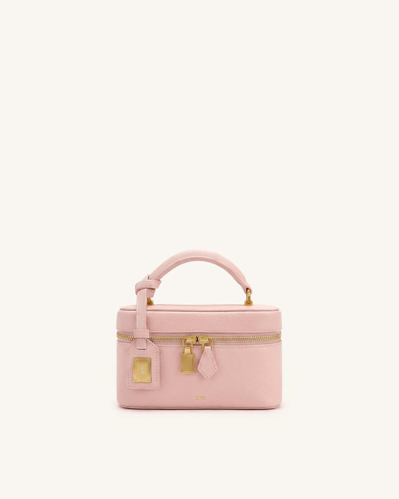 Cleo Box Shape Top Handle Bag - Pink